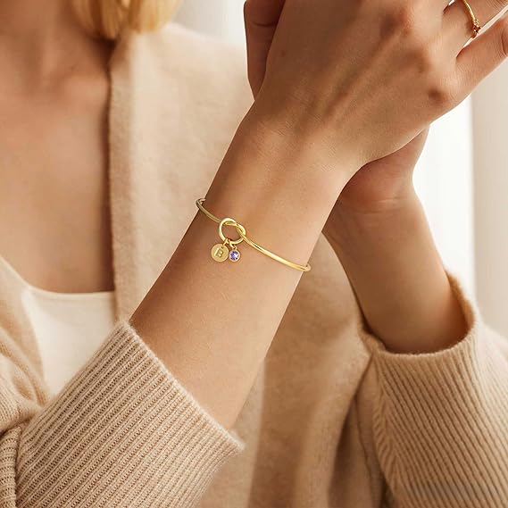 Dein Geburtsstein – Initial Armband