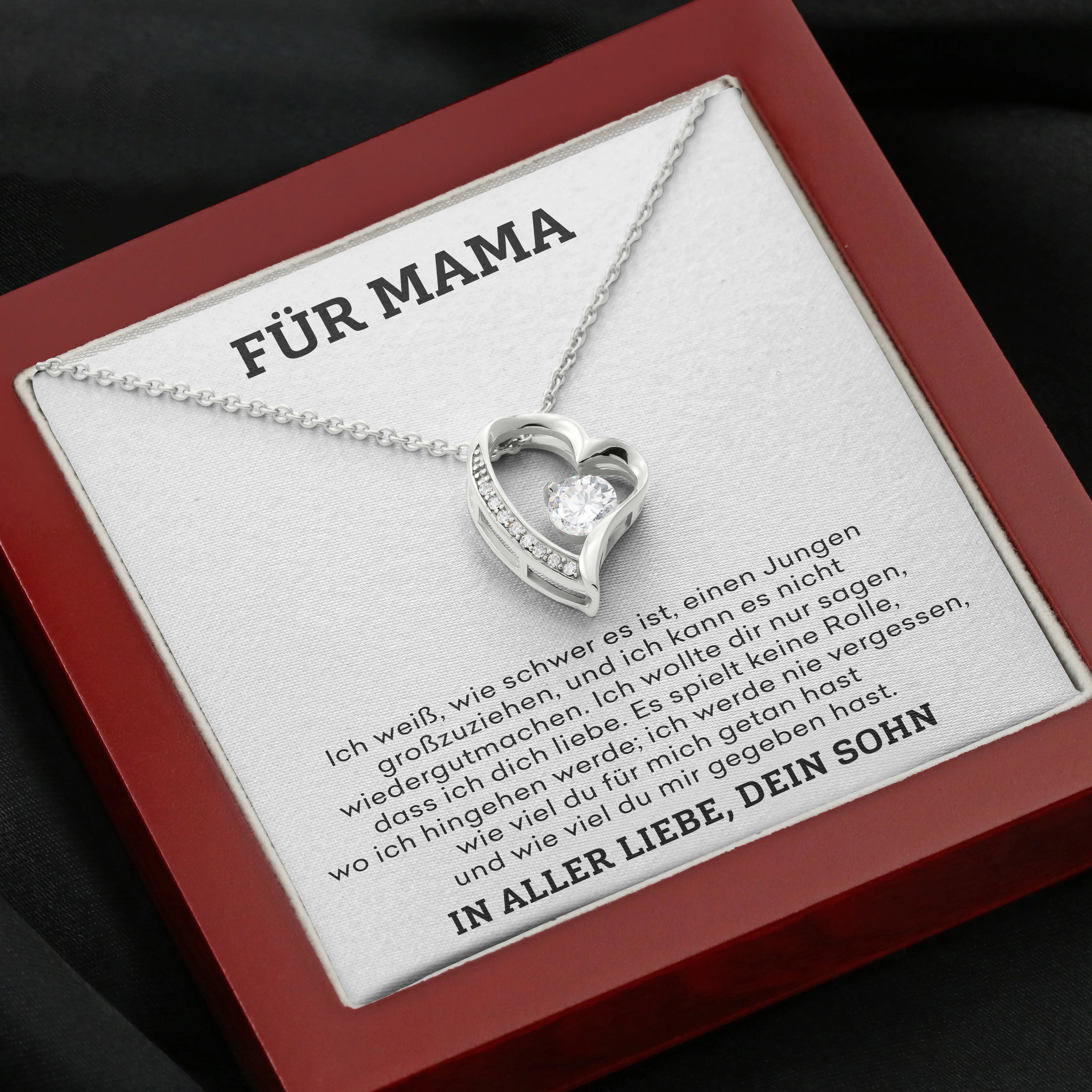 Für Mama – Herzkette mit Bedeutung